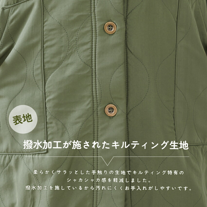 裏起毛撥水加工割烹着フリース無地ゆったりかっぽうぎスモック割ぽう着