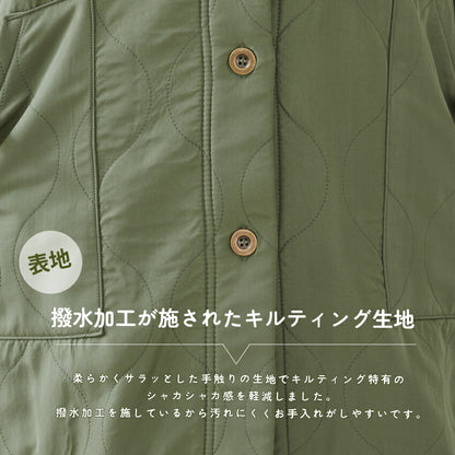 裏起毛撥水加工割烹着フリース無地ゆったりかっぽうぎスモック割ぽう着