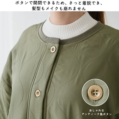 裏起毛撥水加工割烹着フリース無地ゆったりかっぽうぎスモック割ぽう着