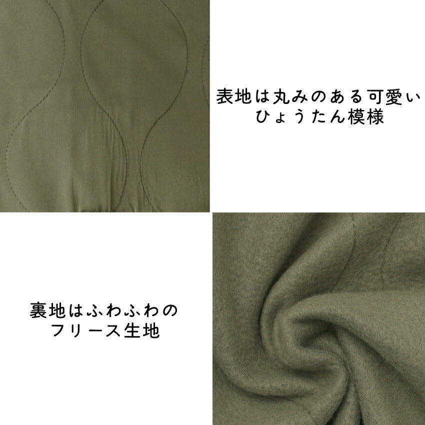 裏起毛撥水加工割烹着フリース無地ゆったりかっぽうぎスモック割ぽう着