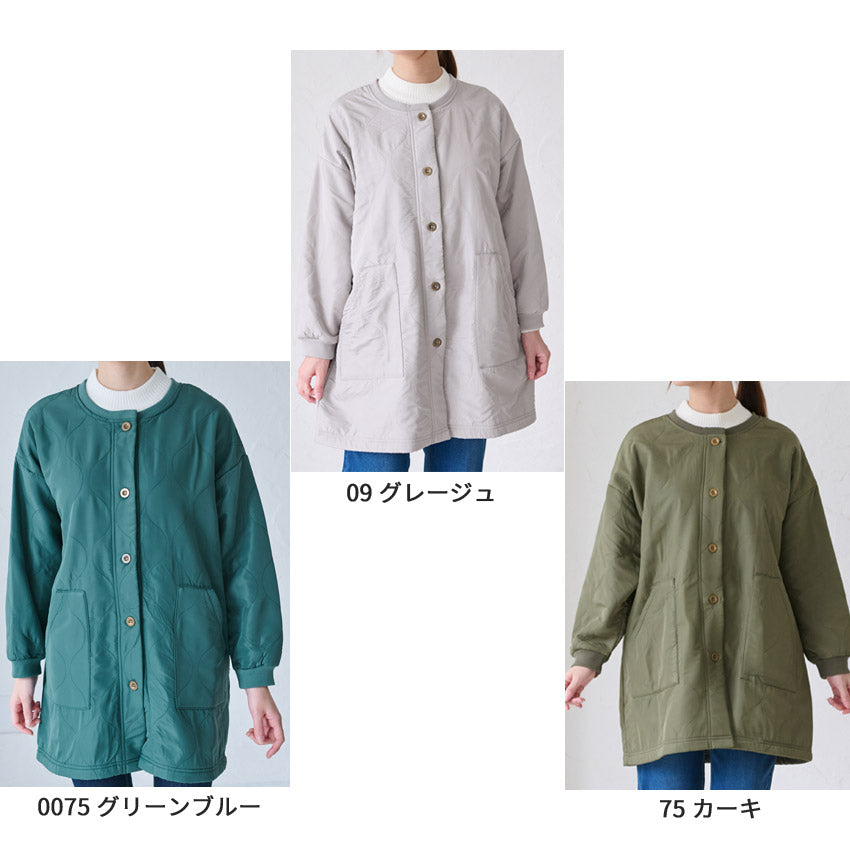 裏起毛撥水加工割烹着フリース無地ゆったりかっぽうぎスモック割ぽう着