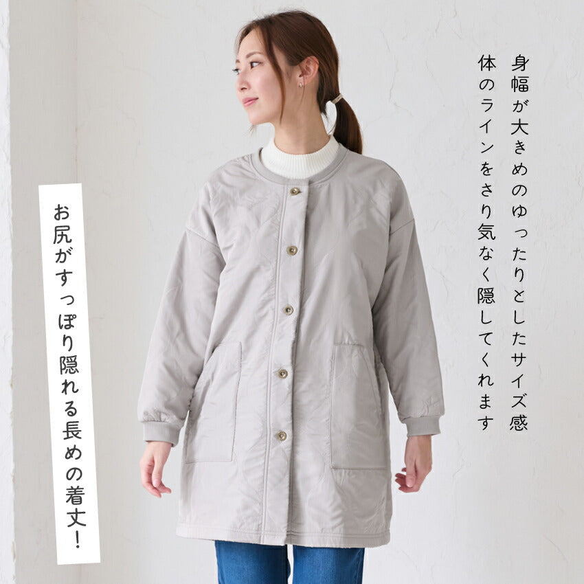 裏起毛撥水加工割烹着フリース無地ゆったりかっぽうぎスモック割ぽう着