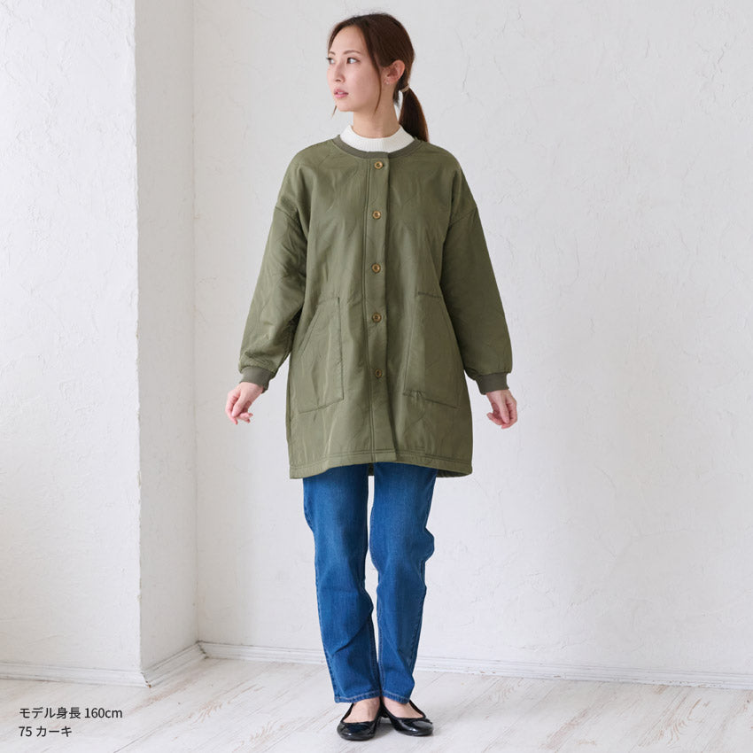 裏起毛撥水加工割烹着フリース無地ゆったりかっぽうぎスモック割ぽう着