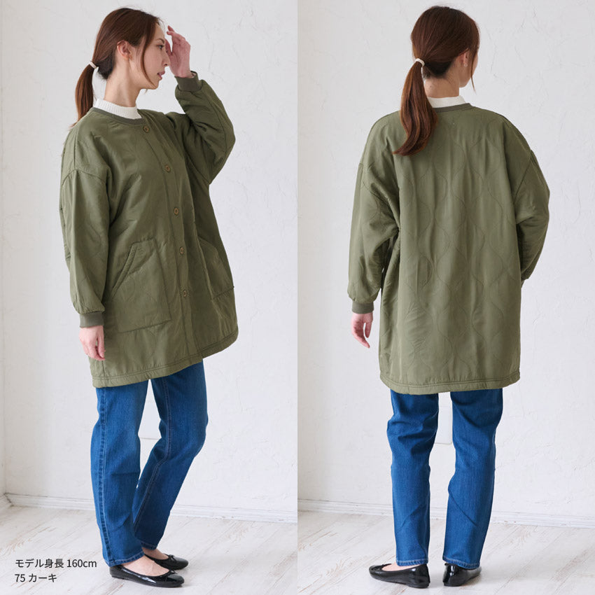 裏起毛撥水加工割烹着フリース無地ゆったりかっぽうぎスモック割ぽう着