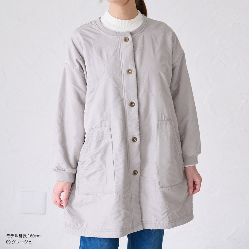 裏起毛撥水加工割烹着フリース無地ゆったりかっぽうぎスモック割ぽう着