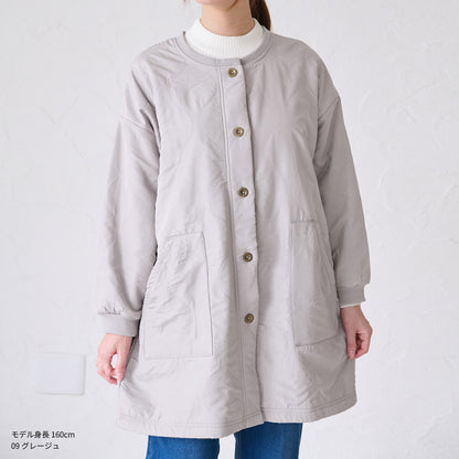 裏起毛撥水加工割烹着フリース無地ゆったりかっぽうぎスモック割ぽう着