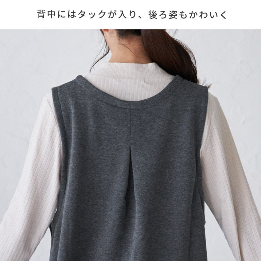 まるで毛布のようなふわふわの裏ボア生地、お尻がすっぽり隠れる割烹着、裏起毛、エプロン、割烹着、ゆったり、フリース、ボア