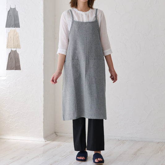 シャンブレーワンピースエプロン