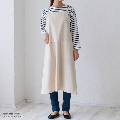 シャンブレーワンピースエプロン
