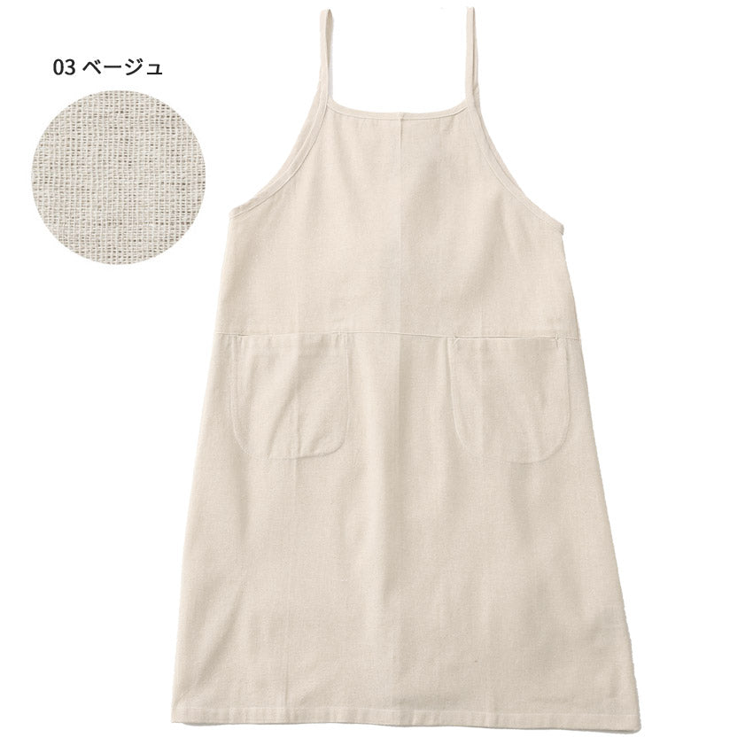 シャンブレーワンピースエプロン