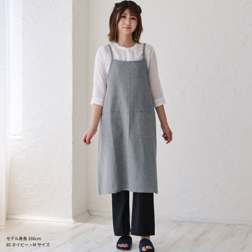 シャンブレーワンピースエプロン