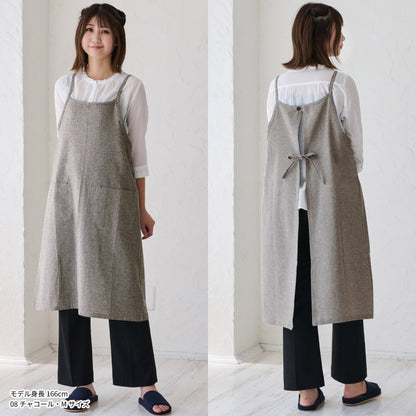 シャンブレーワンピースエプロン