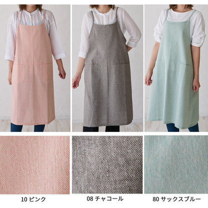 シャンブレーワンピースエプロン