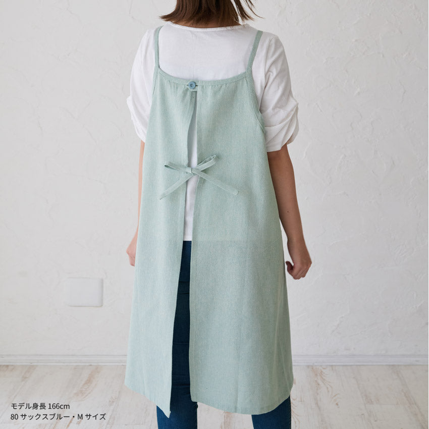 シャンブレーワンピースエプロン