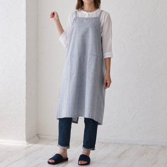 シャンブレーワンピースエプロン
