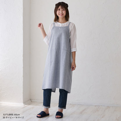 シャンブレーワンピースエプロン