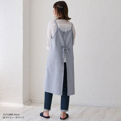 シャンブレーワンピースエプロン