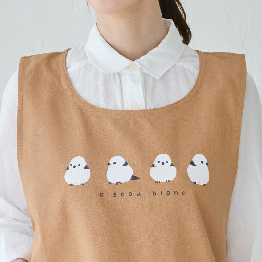 お尻が隠れる可愛いアニマル脇ボタンエプロン