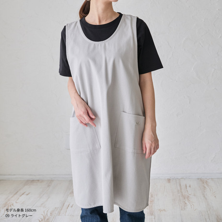 結ぶ手間なし！すっぽり着れるクロスエプロン