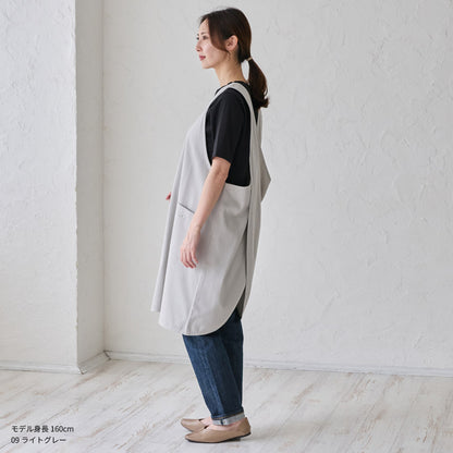 結ぶ手間なし！すっぽり着れるクロスエプロン