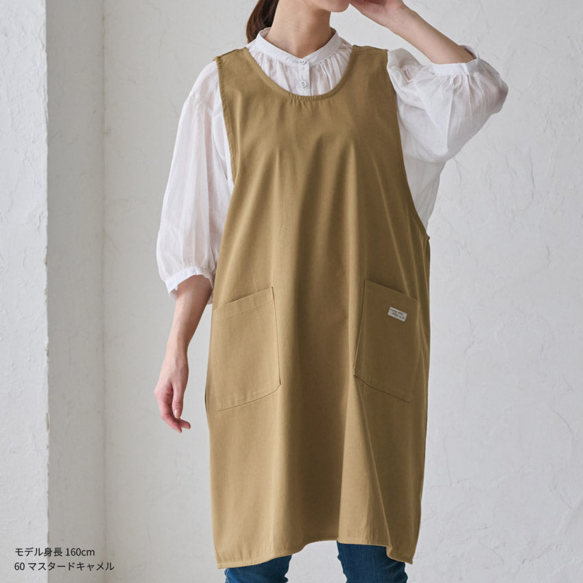 結ぶ手間なし！すっぽり着れるクロスエプロン