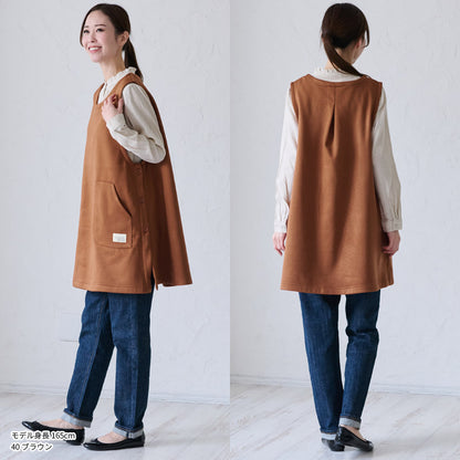 お尻が隠れる裏起毛エプロンエプロン裏起毛無地裏フリースゆったりシンプルエプロンロングワンピース保育士ロングギフトおしゃれかわいい母の日ギフトプレゼント無地タブリエルームウェア着る毛布