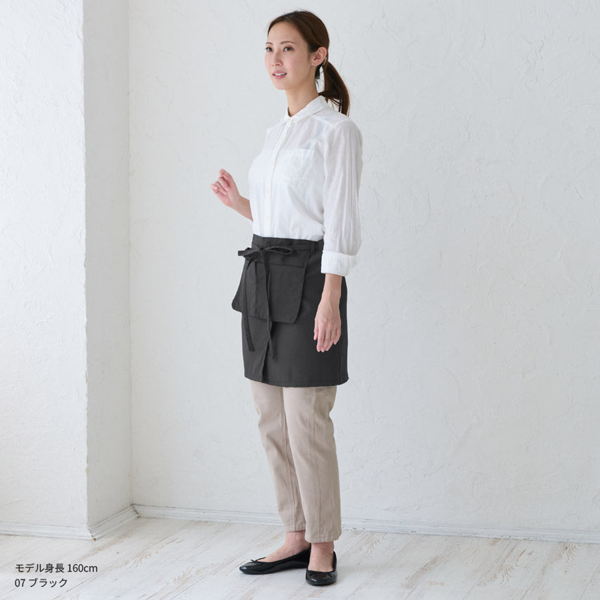 お尻が隠れる撥水加工腰巻きエプロン