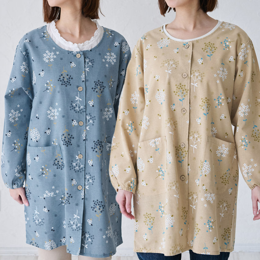 ゆったりとした着心地のおしゃれな割烹着