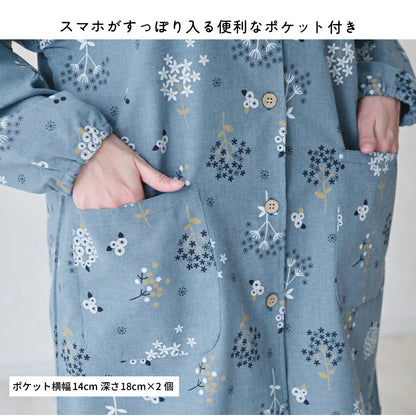 ゆったりとした着心地のおしゃれな割烹着