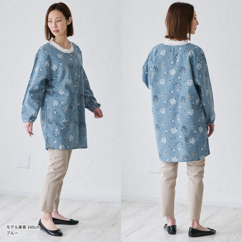 ゆったりとした着心地のおしゃれな割烹着