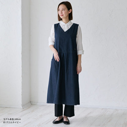 前後2WAY着用可能デニムワンピースエプロン
