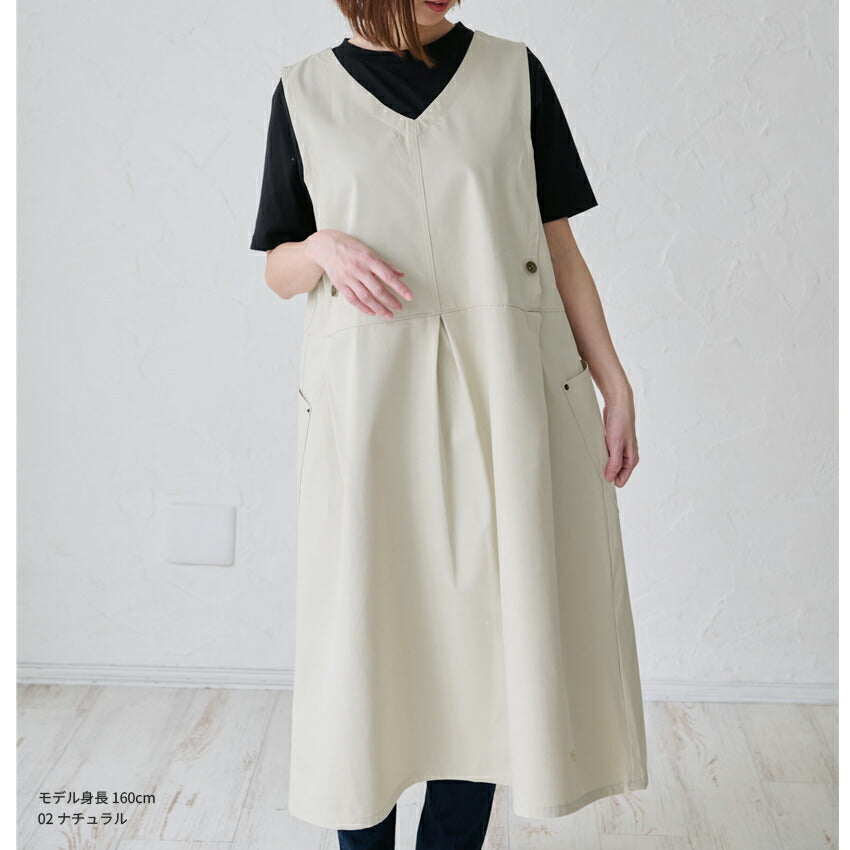 前後2WAY着用可能デニムワンピースエプロン