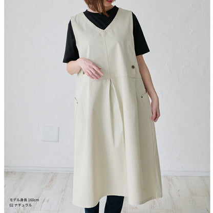 前後2WAY着用可能デニムワンピースエプロン