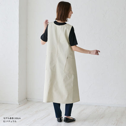 前後2WAY着用可能デニムワンピースエプロン