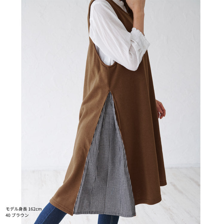 裏起毛ワンピースエプロン