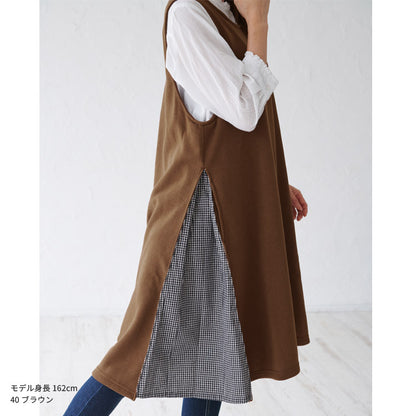 裏起毛ワンピースエプロン