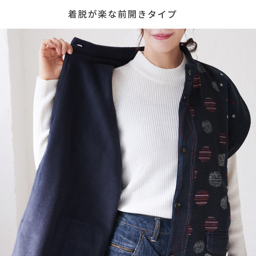 まるで毛布のようなふわふわの裏ボア生地、お尻がすっぽり隠れる割烹着、裏起毛、エプロン、割烹着、ゆったり、フリース、ボア