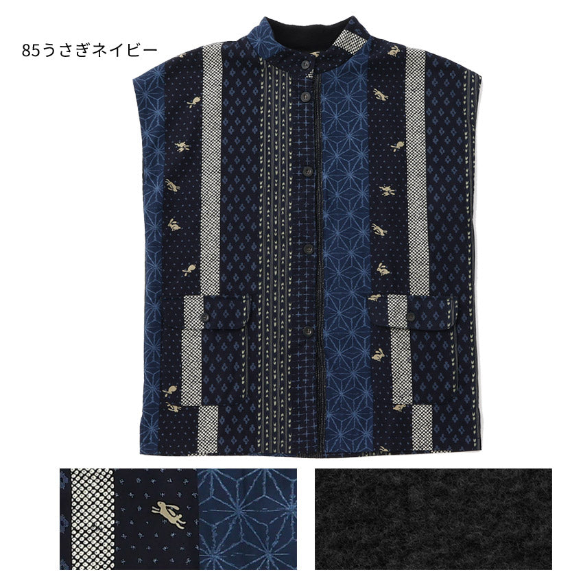 和柄裏フリース割烹着おしゃれゆったりお尻が隠れるかっぽう着スモック割ぽう着裏起毛割烹着裏フリース裏ボアエプロンワンピース保育士ロングドット柄ねこ柄保育士かわいい【メール便不可】