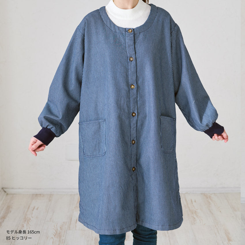 裏起毛、フリース、割烹着、無地、裏ボア、ゆったり、ボア、キルティング、かっぽうぎ、スモック、割ぽう着、シンプル、エプロン、ロング、ワンピース、保育士、ロング、ギフト、おしゃれ、かわいい、母の日、ギフト、プレゼント