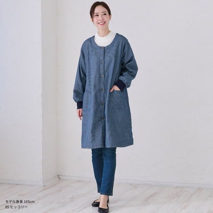 裏起毛、フリース、割烹着、無地、裏ボア、ゆったり、ボア、キルティング、かっぽうぎ、スモック、割ぽう着、シンプル、エプロン、ロング、ワンピース、保育士、ロング、ギフト、おしゃれ、かわいい、母の日、ギフト、プレゼント