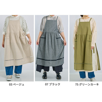裾はしごレースワンピースエプロン