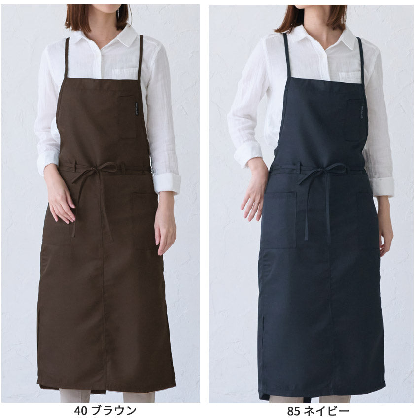 撥水ロング丈ラップエプロンワンピースエプロンワンピースはっ水かわいいおしゃれ保育士黒エプロンカフェエプロンロングギャルソン無地ギフトサロンレディース