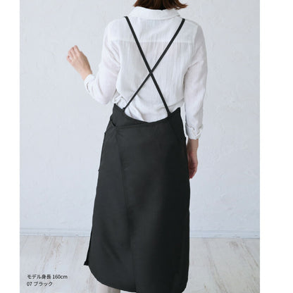 撥水ショート丈サロンエプロンサロンエプロンギャルソン無地かわいい前掛け可愛い料理