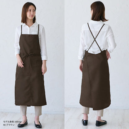 撥水ショート丈サロンエプロンサロンエプロンギャルソン無地かわいい前掛け可愛い料理