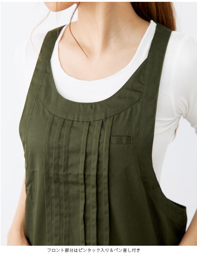 撥水ショート丈サロンエプロンサロンエプロンギャルソン無地かわいい前掛け可愛い料理