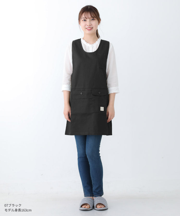 撥水,脇ボタン,ワンピース,エプロン,ツイル生地,無地,ロング,ミドル,はっ水,かわいい,前掛け,可愛い,料理,ギフト,プレゼント,保育士,エプロン,ゆったり,大きいサイズ,大きい