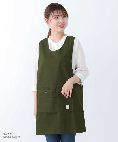 撥水,脇ボタン,ワンピース,エプロン,ツイル生地,無地,ロング,ミドル,はっ水,かわいい,前掛け,可愛い,料理,ギフト,プレゼント,保育士,エプロン,ゆったり,大きいサイズ,大きい