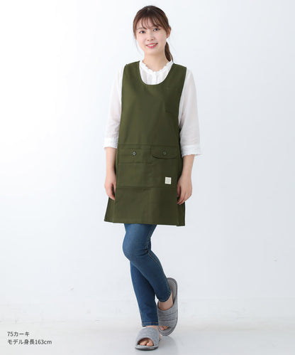 撥水,脇ボタン,ワンピース,エプロン,ツイル生地,無地,ロング,ミドル,はっ水,かわいい,前掛け,可愛い,料理,ギフト,プレゼント,保育士,エプロン,ゆったり,大きいサイズ,大きい