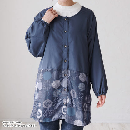 裏起毛、フリース、割烹着、無地、裏ボア、ゆったり、ボア、キルティング、かっぽうぎ、スモック、割ぽう着、シンプル、エプロン、ロング、ワンピース、保育士、ロング、ギフト、おしゃれ、かわいい、母の日、ギフト、プレゼント