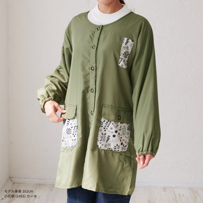 裏起毛、フリース、割烹着、無地、裏ボア、ゆったり、ボア、キルティング、かっぽうぎ、スモック、割ぽう着、シンプル、エプロン、ロング、ワンピース、保育士、ロング、ギフト、おしゃれ、かわいい、母の日、ギフト、プレゼント